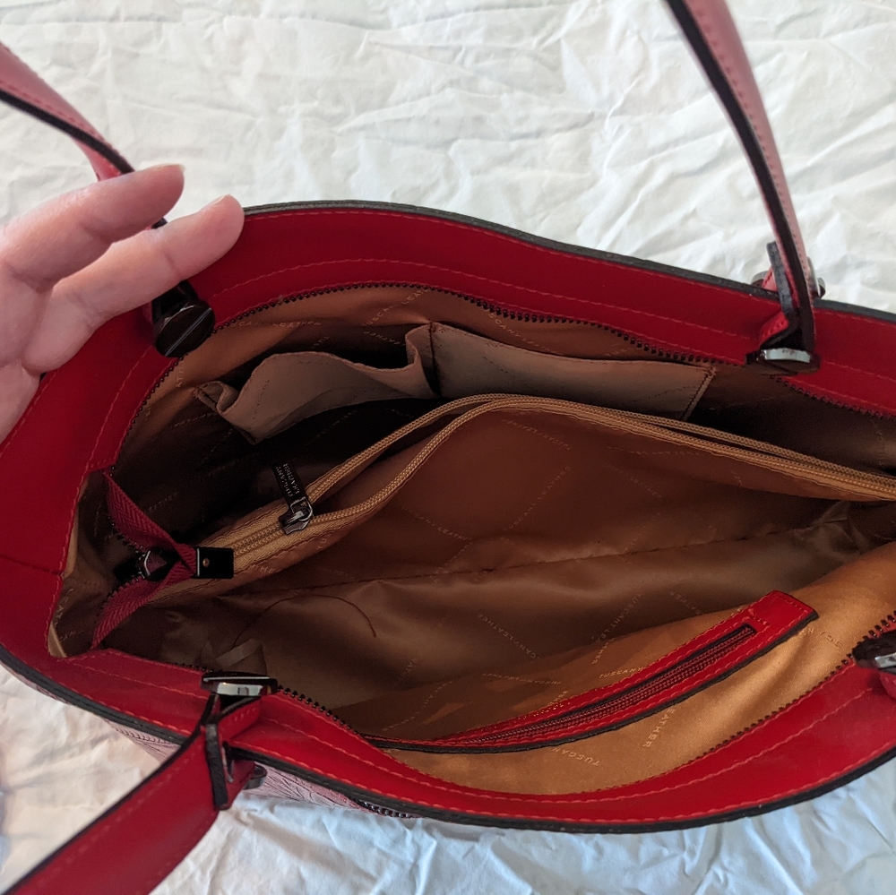 Italian Stamped Leather Purse - Picture 3 of 7